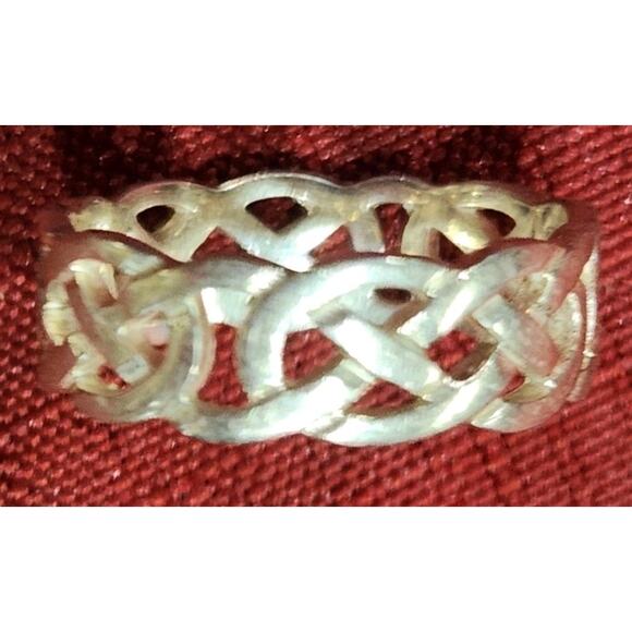 F'AILTE by Solvar SILVER Plated Celtic Band Ring Size 10.25" - Picture 4 of 4
